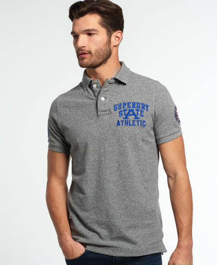 Mens - Super State Pique Polo Shirt in Eclipse Navy | Superdry
