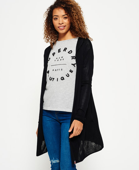 Superdry Rayon 連帽針織開襟衫 Rayon 連帽針織開襟衫