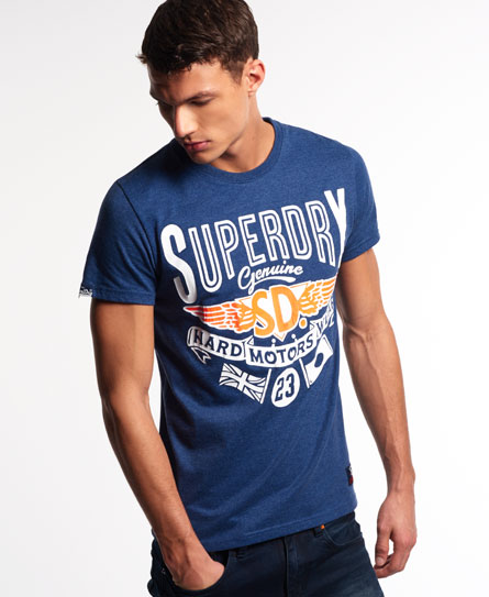 Mens - Hard Wear T-shirt in Ensign Marl | Superdry