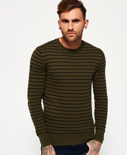 Superdry Orange Label Stripe Crew Neck Jumper Orange Label Stripe Crew Neck Jumper