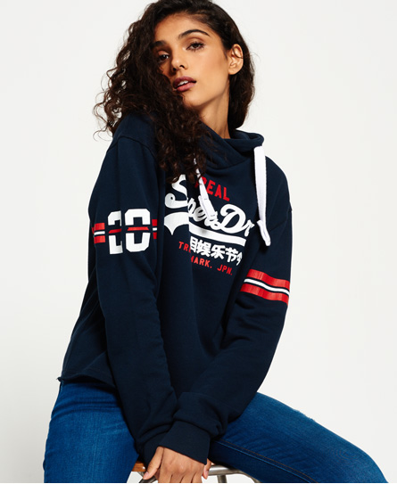 Vintage Logo Varsity Cropped Hoodie