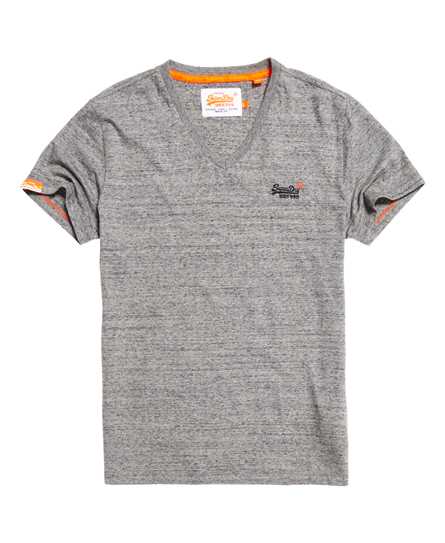 Vintage Embroidered V-neck T-shirt