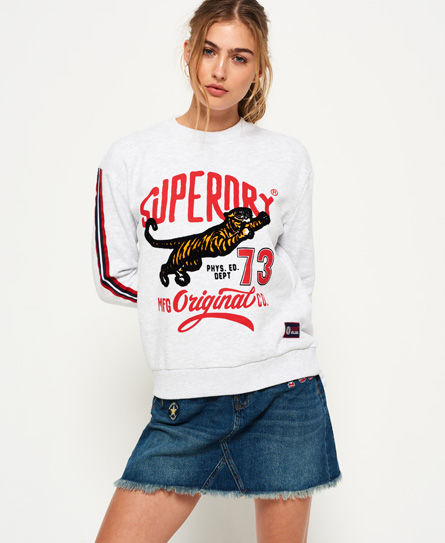 Superdry Original Tiger Sweatshirt Met Ronde Hals superdry kopen in de aanbieding