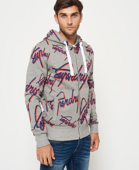 Crew All Over Print Zip Hoodie