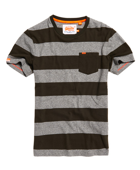 Orange Label Stripe Pocket T-Shirt