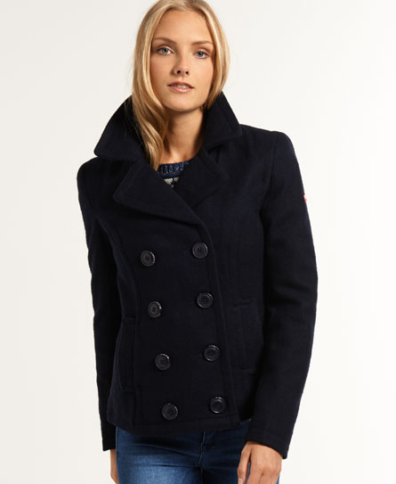 Superdry Commodity Pea Coat - Women's Jackets & Coats