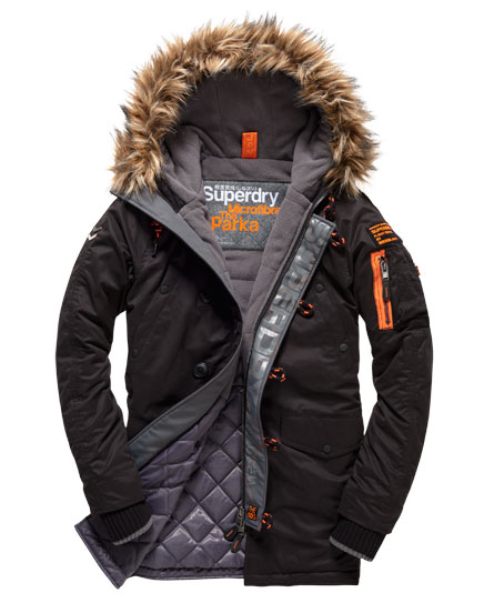 Superdry Microfibre Parka Coat - Men's Jackets