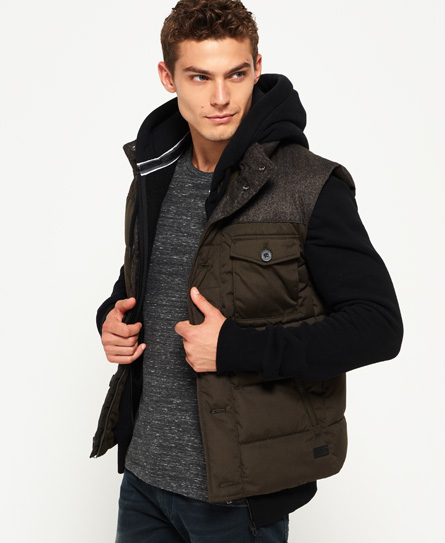 Superdry Tech Tweed Bodywarmer superdry kopen in de aanbieding