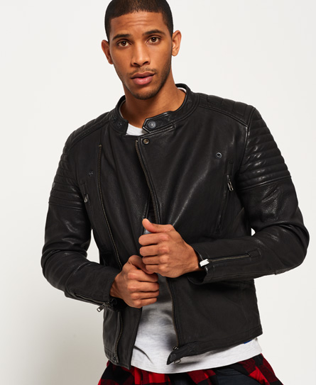 Superdry SD Endurance Super Circuit Racer Leather Jacket SD Endurance Super Circuit Racer Leather Jacket