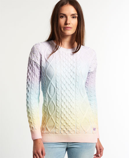 Superdry Multi Ombre Stripe Trui superdry kopen in de aanbieding