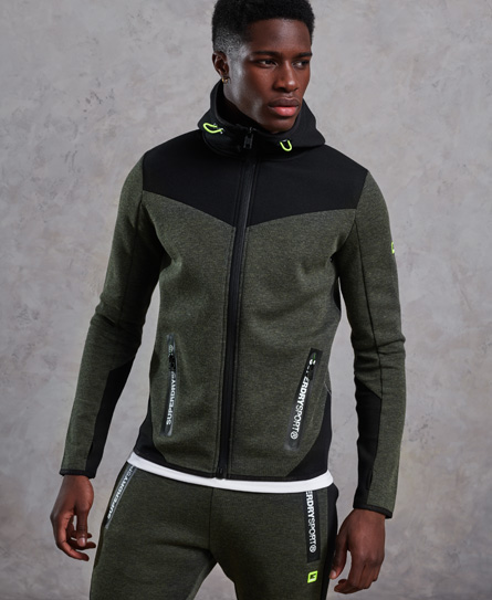 Superdry Gym Tech Block Hoodie Met Rits superdry kopen in de aanbieding