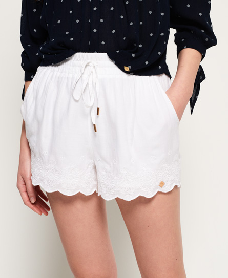 Superdry Jenna Embroidered Edge Shorts Jenna Embroidered Edge Shorts