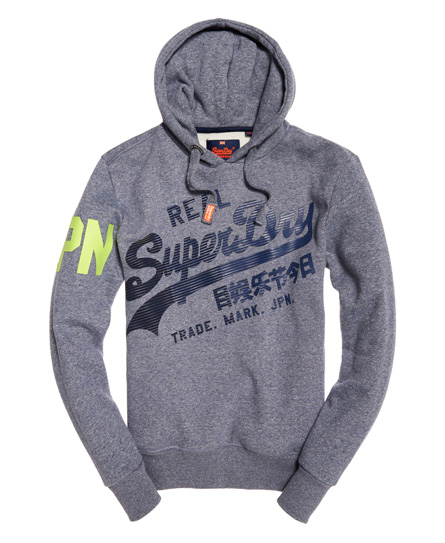 hoodie logo vintage 1st Superdry Poolside Vintage in   1st  Mens Navy  Hoodie Logo