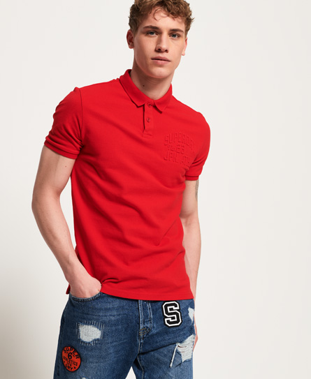 Superdry Embossed Polo Met Korte Mouwen superdry kopen in de aanbieding