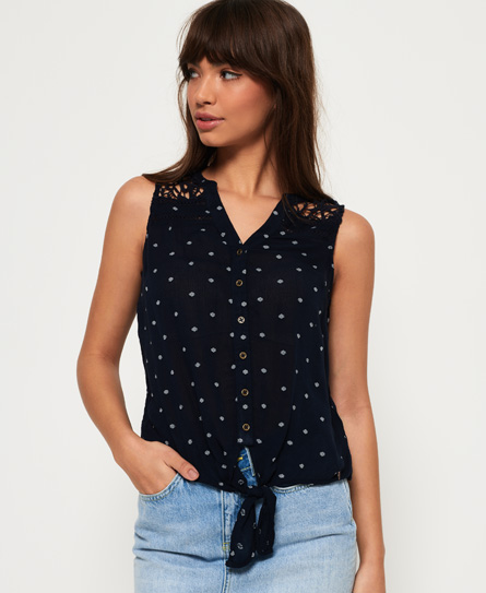 Superdry Isabella Tie Front Blouse superdry kopen in de aanbieding