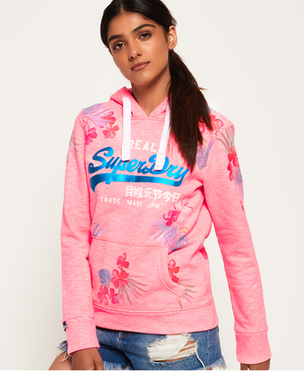 vintage hoodie superdry logo Palm Logo Hoodies voor  Superdry Vintage hoodie Placement