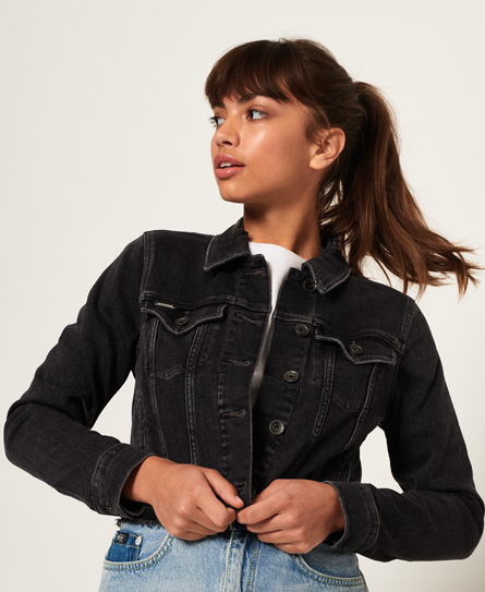 Superdry Cropped Denim Jacket Cropped Denim Jacket