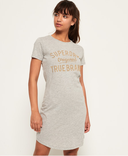 Superdry Slim Embellished T Shirtjurk superdry kopen in de aanbieding