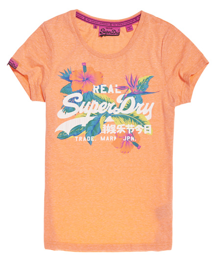 Superdry Vintage Logo Hibiscus T Shirt superdry kopen in de aanbieding