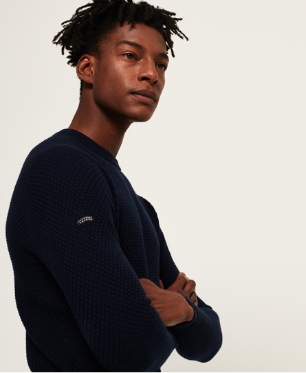 Superdry Premium Textured Pima Crew Neck Jumper Premium Textured Pima Crew Neck Jumper