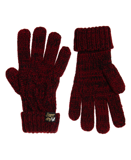 Click to view more detailed imagery on our partner's website Superdry Arizona Cable Gloves In Red