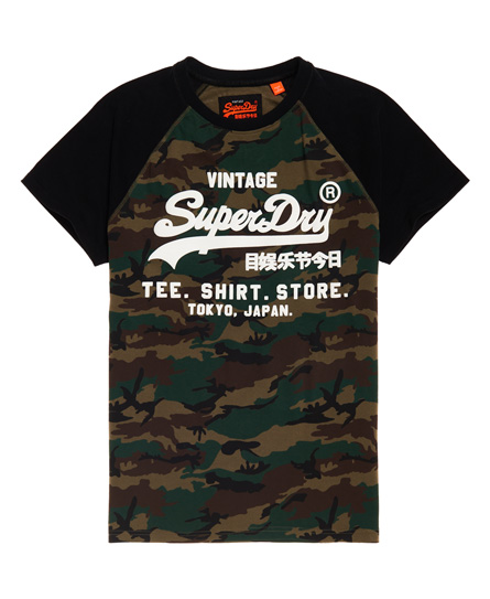 Superdry Shirt Shop 迷彩連肩袖 T 恤 Shirt Shop 迷彩連肩袖 T 恤