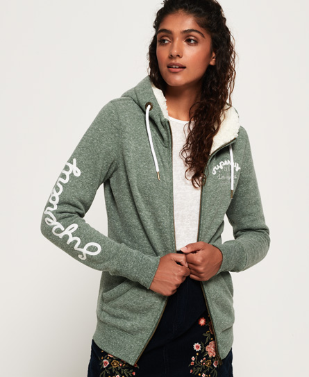 Superdry Aria Applique Hoodie Met Rits superdry kopen in de aanbieding Superdry Aria Applique Hoodie Met Rits superdry kopen in de aanbieding
