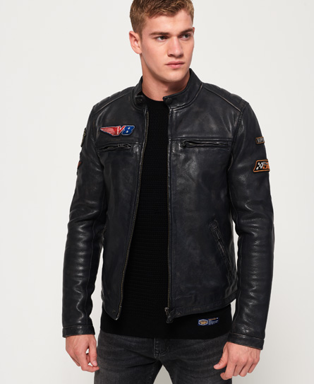 Superdry Endurance Road Trip Leather Jacket Endurance Road Trip Leather Jacket