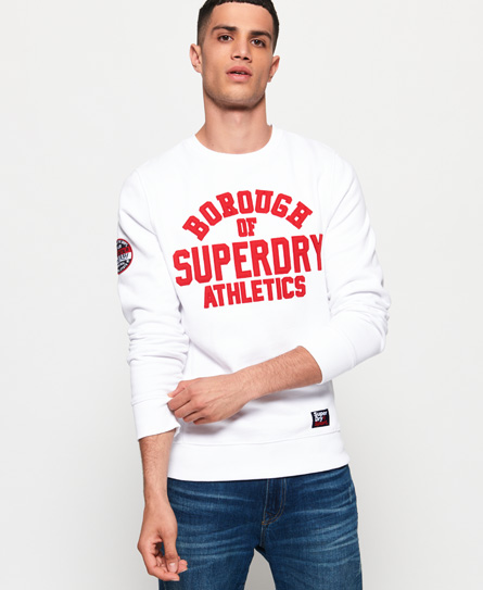 Superdry Academy geribde trui met ronde hals Academy geribde trui met ronde hals