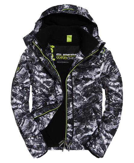 Superdry Arctic Hooded Print Pop Zip SD-Windcheater Arctic Hooded Print Pop Zip SD-Windcheater
