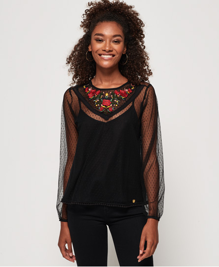 Superdry Lara Embroidered Lace Top Lara Embroidered Lace Top