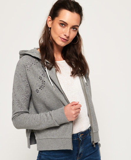 Superdry Ivy Broidery Zip Hoodie Ivy Broidery Zip Hoodie