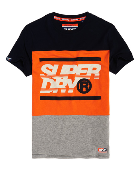 Superdry Zehn T Shirt Met Inzetstukken superdry kopen in de aanbieding