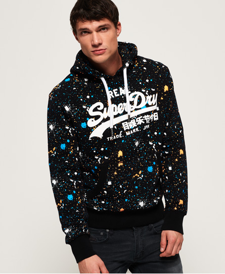 hoodie vintage splatter logo Sweaters Heren Hoodies Heren    NL: Superdry  Hoodies