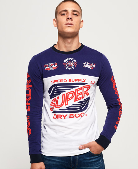 Superdry Dry 500Cc Panel T Shirt Met Inzetstukken En Lange Mouwen superdry kopen in de aanbieding
