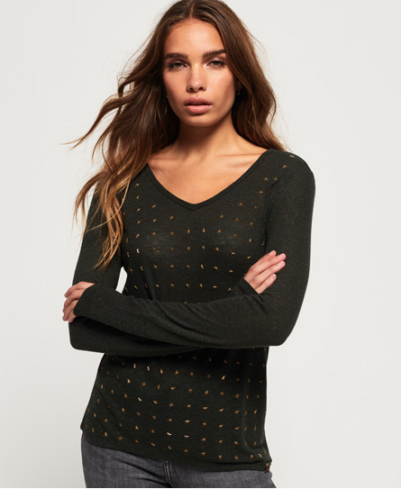 Superdry Halcyon Applique Long Sleeve Top Halcyon Applique Long Sleeve Top