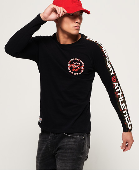 Superdry Trophy Camo Splat T Shirt Met Lange Mouwen superdry kopen in de aanbieding