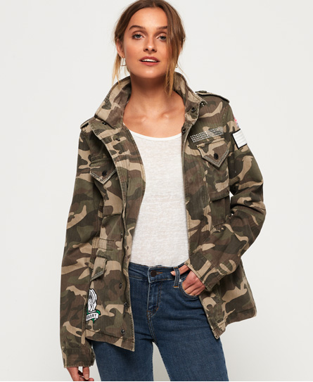 Superdry Rookie Embellished Military Jacket Rookie Embellished Military Jacket
