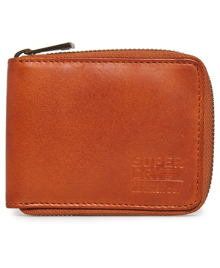 Superdry Wing Zip Wallet In A Tin In Brown