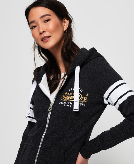 Superdry Premium Luxe Hoodie Met Rits superdry kopen in de aanbieding