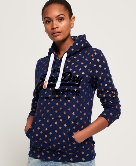 Superdry Vintage Logo Star All Over Print Hoodie Vintage Logo Star All Over Print Hoodie