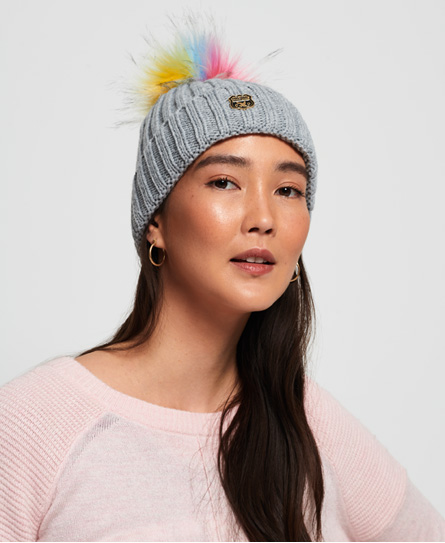 Superdry Faye Fluro Pom Beanie superdry kopen in de aanbieding
