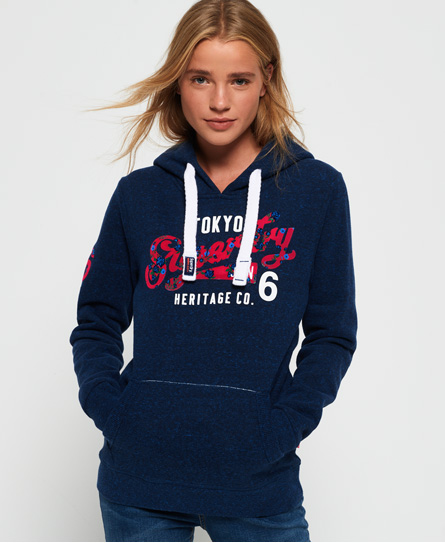 Superdry Heritage Flock Hoodie superdry kopen in de aanbieding Superdry Heritage Flock Hoodie superdry kopen in de aanbieding