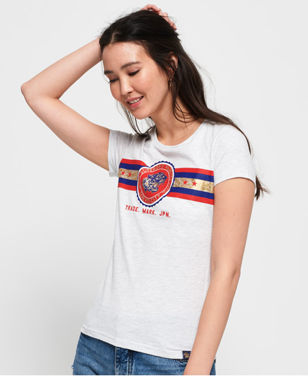 Superdry Gestreept Tiger Crest Foil T Shirt superdry kopen in de aanbieding