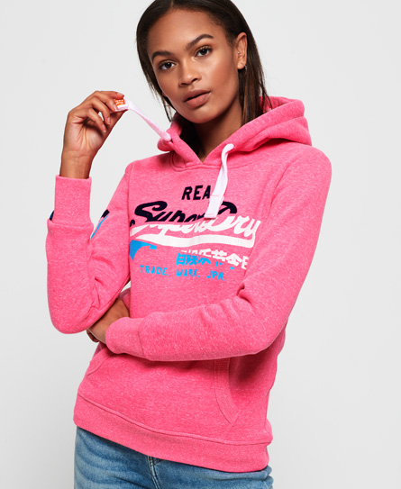 Superdry Vintage Logo Splice Hoodie superdry kopen in de aanbieding