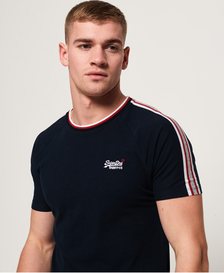 Superdry Orange Label Tipped Sports Gestreept T Shirt superdry kopen in de aanbieding