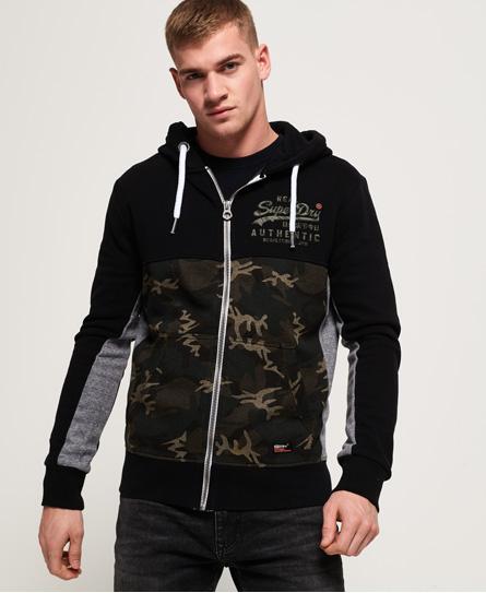 Superdry Vintage Logo Camo Hoodie Met Rits superdry kopen in de aanbieding