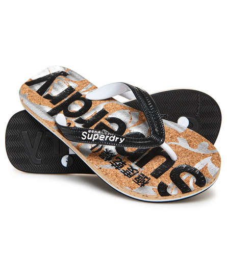 Superdry Kurken Teenslippers Met Print superdry kopen in de aanbieding