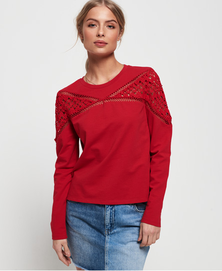 Superdry Zariah Lace Panel Topje superdry kopen in de aanbieding Superdry Zariah Lace Panel Topje superdry kopen in de aanbieding