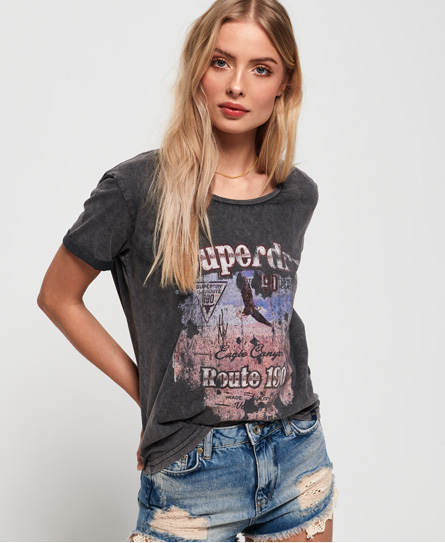 Superdry Vintage Roadie T Shirt superdry kopen in de aanbieding